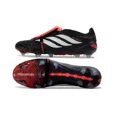 Adidas Predator 26 Elite Tongue Black, Red and White Firm Ground FG Football Boot