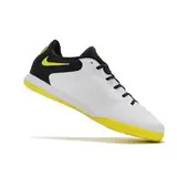 Nike Tiempo Legend 9 Elite White Black and Yellow Indoor IC Football Boot
