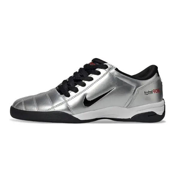Nike Total 90 III Silver and Black Indoor IC Football Boot