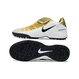Nike Air Zoom Total 90 III White and Gold Turf TF Football Boot