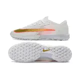 Nike Air Zoom Mercurial Superfly 11 Elite White and Golden Turf TF Kids Football Boot