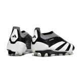 Adidas Predator 30 Elite Laceless Black White and Gray Firm Ground FG Football Boot