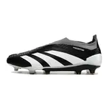 Adidas Predator 30 Elite Laceless Black White and Gray Firm Ground FG Football Boot