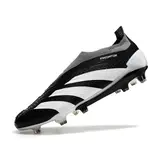 Adidas Predator 30 Elite Laceless Black White and Gray Firm Ground FG Football Boot
