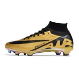 Nike Zoom Mercurial Superfly 9 Elite Gold and Black Firm Ground FG Kids Football Boot