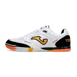 Joma Top Flex 24 White Black and Orange Indoor IC Football Boot