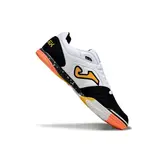 Joma Top Flex 24 White Black and Orange Indoor IC Football Boot