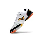 Joma Top Flex 24 White Black and Orange Indoor IC Football Boot