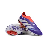 Adidas Predator 25 Elite Laceless Blue and Red Firm Ground FG Kids Football Boot
