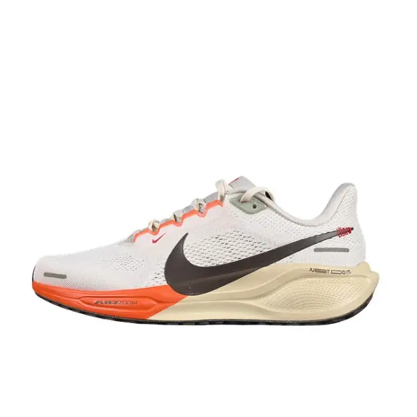 Nike Air Zoom Pegasus 41 White and Orange Running Shoes - Cream/Orange