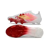 Adidas F50 Primeknit Elite White, Golden and Red Firm Ground FG Football Boot