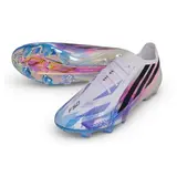 Adidas F50 Hyperfast Elite White, Blue and Pink Firm Ground FG Football Boot
