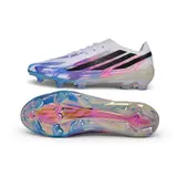 Adidas F50 Hyperfast Elite White, Blue and Pink Firm Ground FG Football Boot