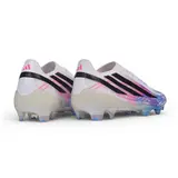 Adidas F50 Hyperfast Elite White, Blue and Pink Firm Ground FG Football Boot