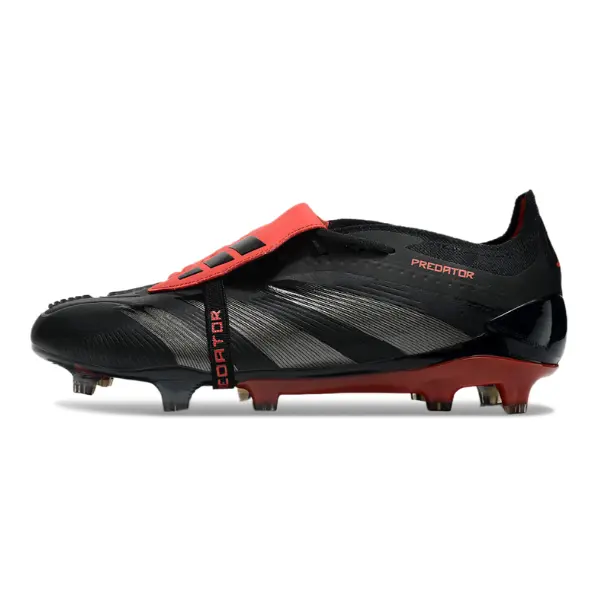 Adidas Predator 30 Elite Tongue Black and Red Firm Ground FG Football Boot - Black/Red