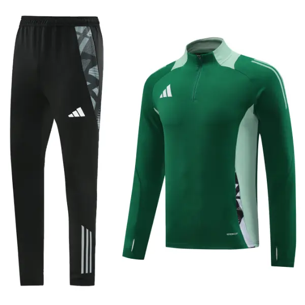 Adidas Cold Set Green and Black Cold Set Quarter-Zip Top and Pants