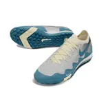 Nike x Patta Zoom Mercurial Vapor Elite White, Blue and Silver Turf TF Kids Football Boot