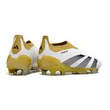 Adidas Predator 30 Elite Laceless White and Yellow Firm Ground FG Football Boot