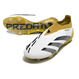 Adidas Predator 30 Elite Laceless White and Yellow Firm Ground FG Football Boot