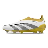 Adidas Predator 30 Elite Laceless White and Yellow Firm Ground FG Football Boot
