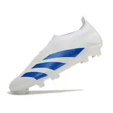 Adidas Predator 30 Elite Laceless White and Blue Kvaratskhelia Pack Firm Ground FG Football Boot