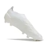 Adidas Predator 30 Elite Laceless White and Blue Kvaratskhelia Pack Firm Ground FG Football Boot