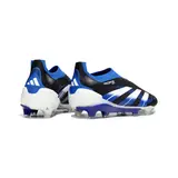 Adidas Predator 25 Elite Laceless Black White and Blue Firm Ground FG Football Boot