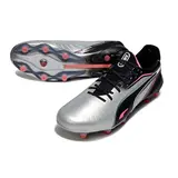 Puma King Ultimate Gray Black and Pink Firm Ground FG Football Boot