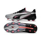 Puma King Ultimate Gray Black and Pink Firm Ground FG Football Boot