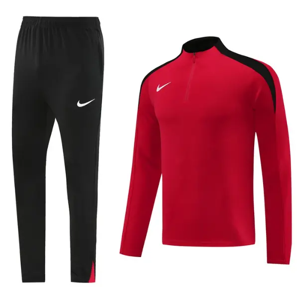 Nike Red and Black Cold Set Quarter-Zip Top and Pants - Red/Black Shoulder