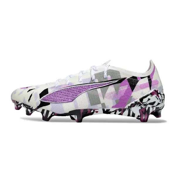 Puma Ultra 5 Carbon White Purple and Black Firm Ground FG Football Boot