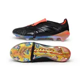 Adidas Predator 26 Tongue Elite Black and Orange Firm Ground FG Football Boot