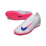 Nike Zoom Mercurial Vapor 16 Elite White Pink and Blue Turf TF Football Boot