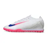 Nike Zoom Mercurial Vapor 16 Elite White Pink and Blue Turf TF Football Boot