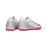 Nike Zoom Mercurial Vapor 16 Elite White Pink and Blue Turf TF Football Boot