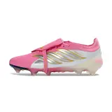Adidas Predator 26 Elite Tongue Pink and White Firm Ground FG Football Boot