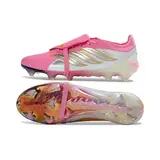 Adidas Predator 26 Elite Tongue Pink and White Firm Ground FG Football Boot