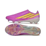 Adidas F50 Hyperfast Laceless Elite Pink and Yellow Firm Ground FG Football Boot