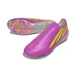 Adidas F50 Hyperfast Laceless Elite Pink and Yellow Firm Ground FG Football Boot