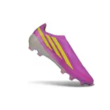 Adidas F50 Hyperfast Laceless Elite Pink and Yellow Firm Ground FG Football Boot
