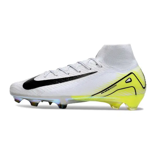 Nike Air Zoom Mercurial Superfly 10 Elite White and Light Green Firm Ground FG Football Boot
