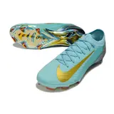 Nike Air Zoom Mercurial Vapor 16 Elite Light Blue Firm Ground FG Football Boot - Aqua/Gold