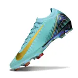 Nike Air Zoom Mercurial Vapor 16 Elite Light Blue Firm Ground FG Football Boot - Aqua/Gold