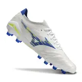 Mizuno Morelia Neo IV Elite White Blue and Yellow Firm Ground FG Football Boot