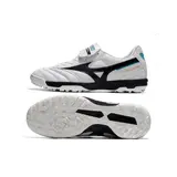 Mizuno Morelia Sala Classic White Black and Blue Turf TF Football Boot