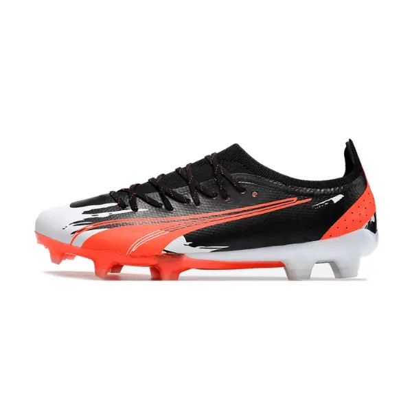 Puma Ultra Ultimate Black White and Orange Firm Ground FG Football Boot