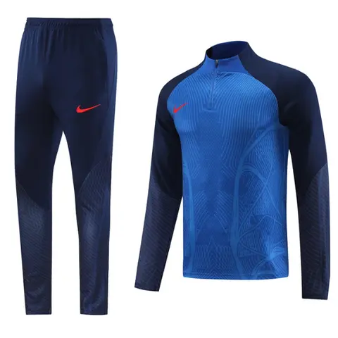 Nike Dark Blue Cold Set Quarter-Zip Top and Pants