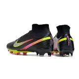 Nike Zoom Mercurial Superfly 9 Elite Black Pack Firm Ground FG Kids Football Boot - Black/Volt/Pink