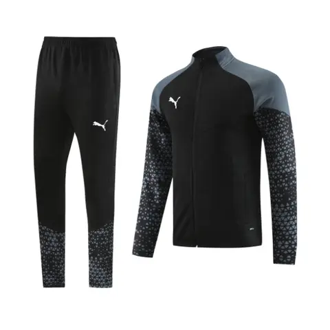 Puma Black and Grey Cold Set Jacket and Pants