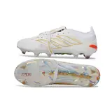Adidas Predator 26 Elite Tongue Zidane White and Golden Firm Ground FG Football Boot